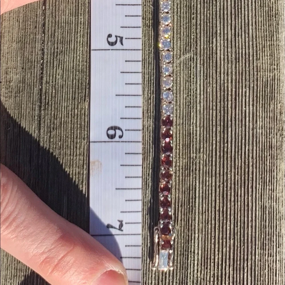 Sterling Silver Multi Colored Gemstone Bracelet - Picture 7 of 8